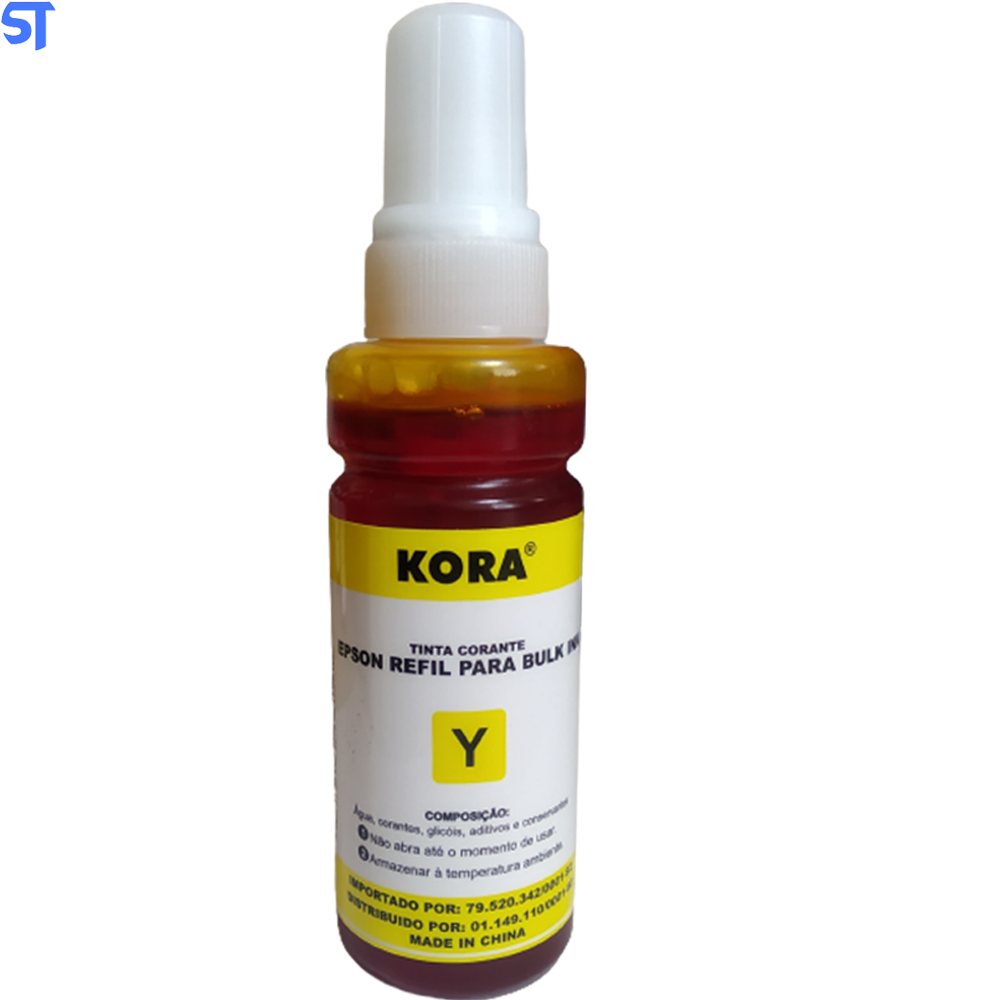 Kit Tinta Refil Epson/HP Preto/Yelow/Magento/Cyan 400ML Kora