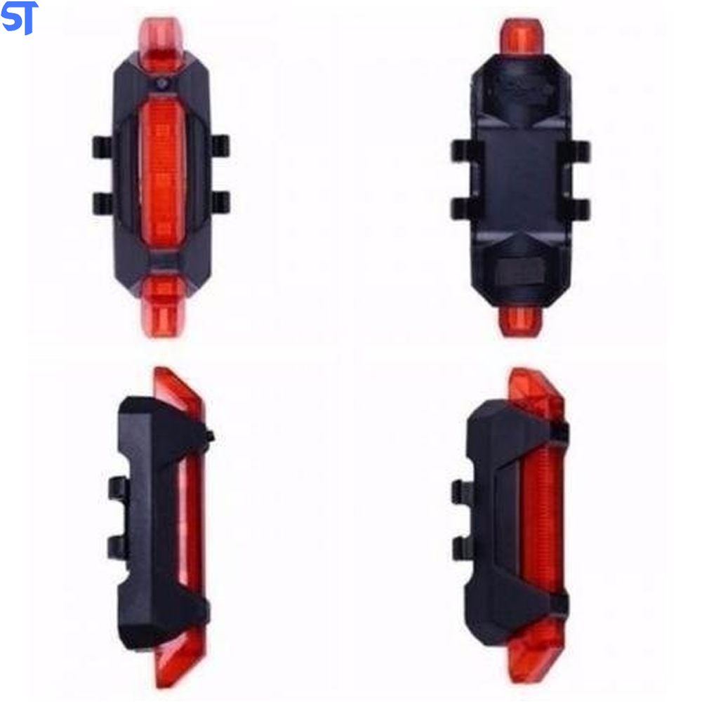 Lanterna Sinalizadora Traseira Para Bicicleta  Led Vermelho Recarregável USB- BS-216