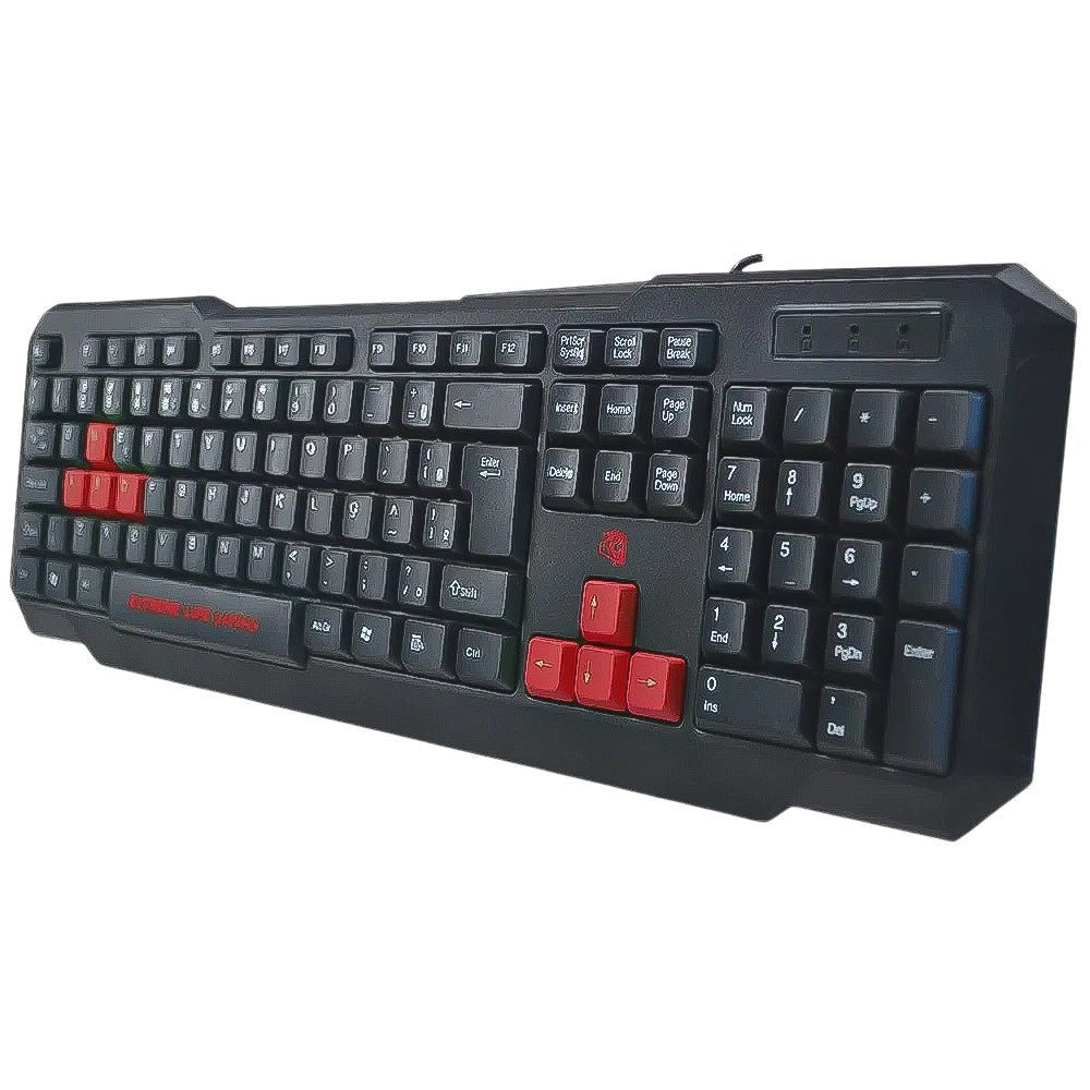 Kit Combo Teclado, Mouse, Headset e Mousepad Gamer RED Dragon War ELG CGDW41R