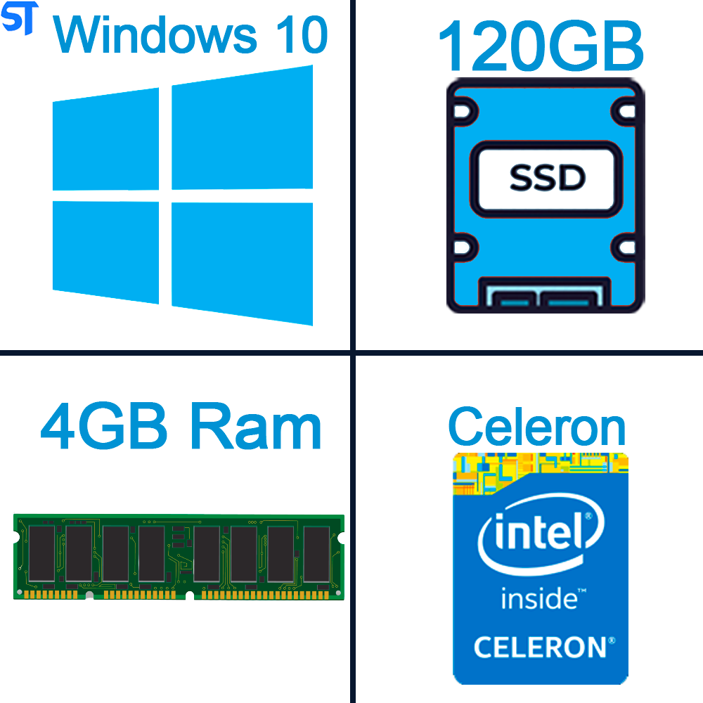 Computador Celeron 2,6Ghz SSD120GB Ram4GB Micro ATX MT-11BK
