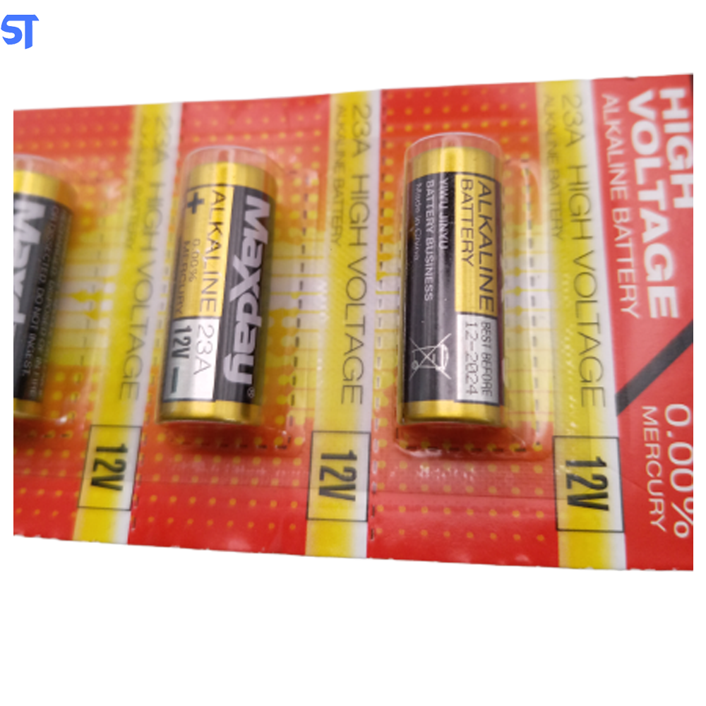 Cartela de Pilhas Alcalina MaxDay 23A 12V 5 Pcs