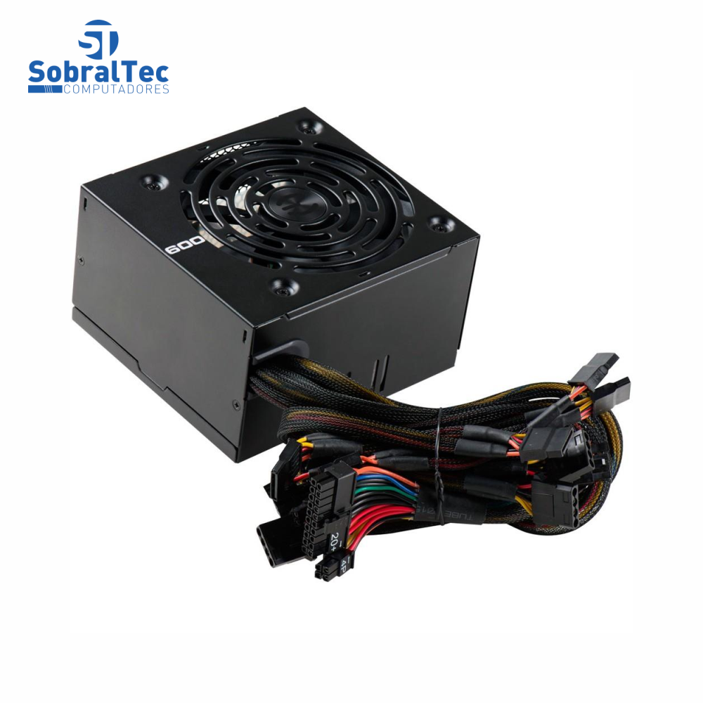 Fonte EVGA 600W 80 Plus White ATX PFC Ativo 100-W1-0600-K