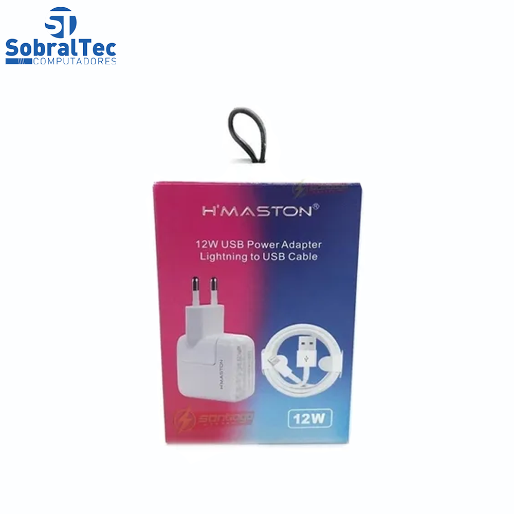 Carregador Lightning Completo Para Iphone  H'maston 12W