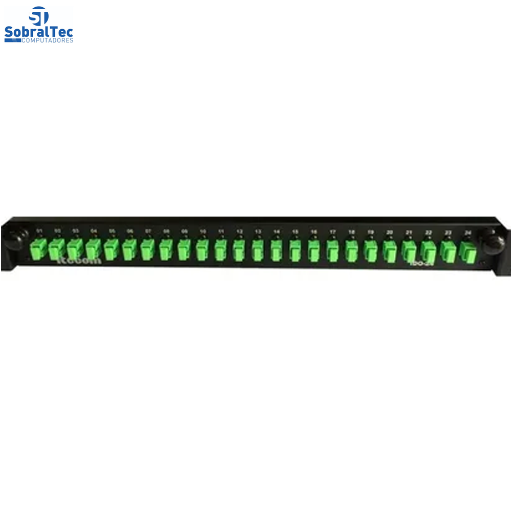 Distribuidor Optico Dio 24 Fibras Com Bandeja E Painel Para Rack