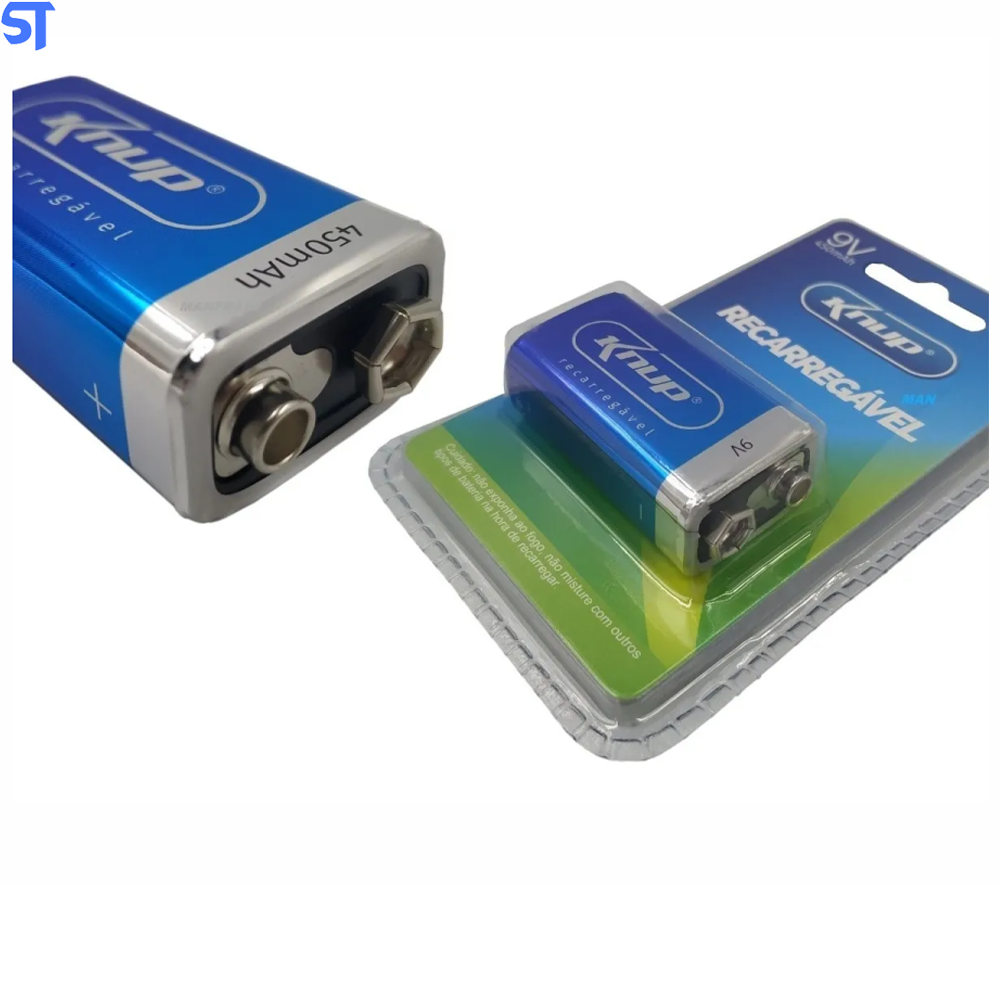 Bateria Recarregável 9v 450mAh Kp-BT9v Knup