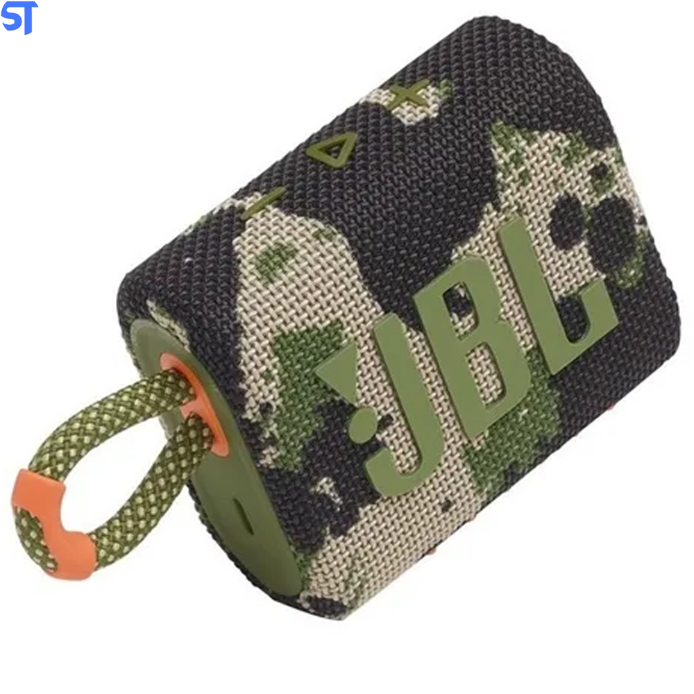 Caixa de Som Portátil JBL GO 3 Bluetooth 5.1 À Prova D'água e Poeira IP67 Camuflado