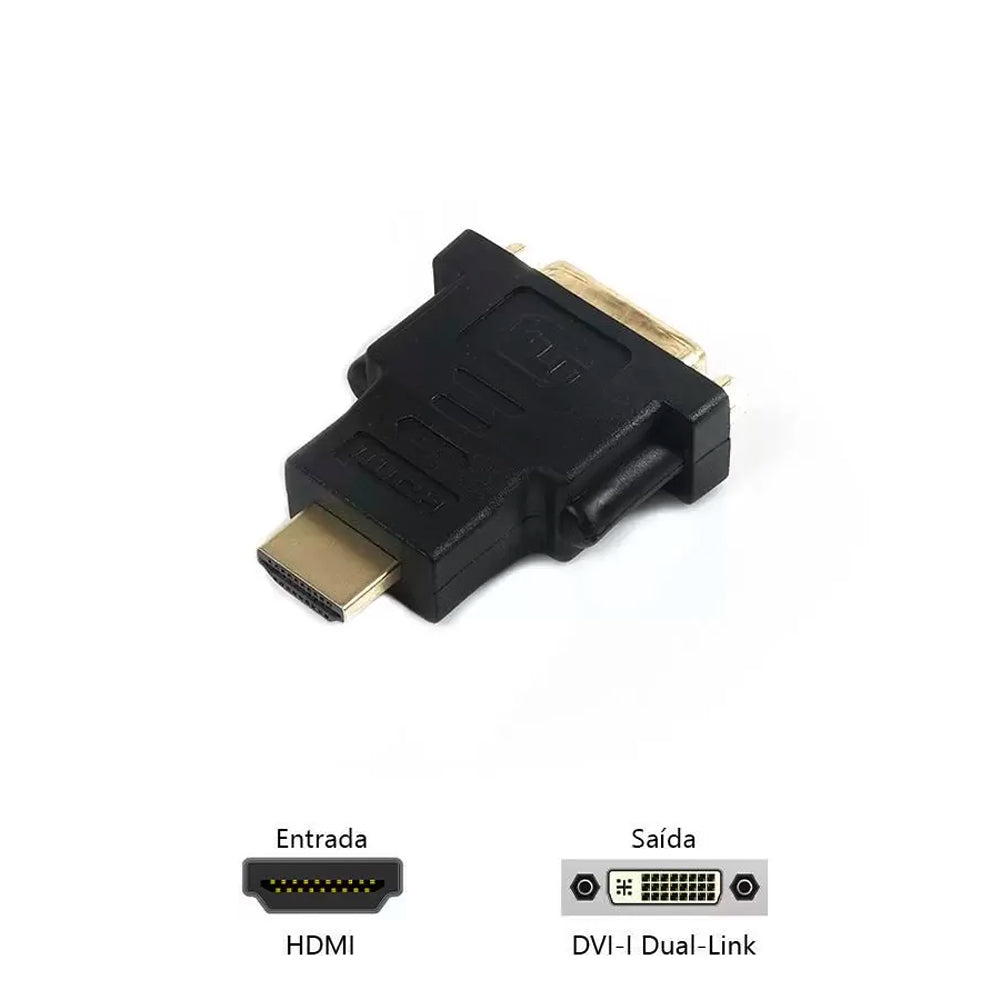 Adaptador Hdmi Para DVi Plus Cable - Adp-hdmidvi10bk