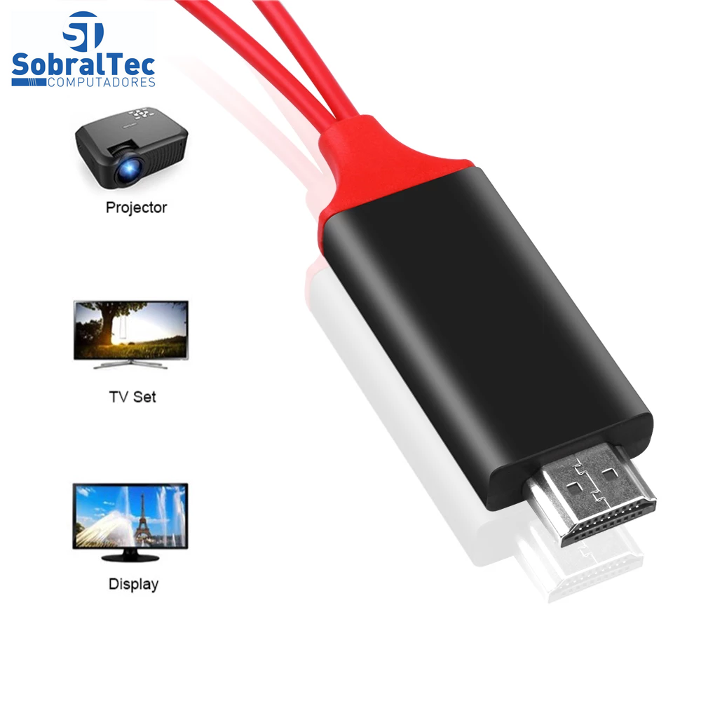 Cabo Hdmi Para Celular Hdtv Iphone 5,5s, 6, 6s, Plus ,7, 7 Plus Ipad Para Tv