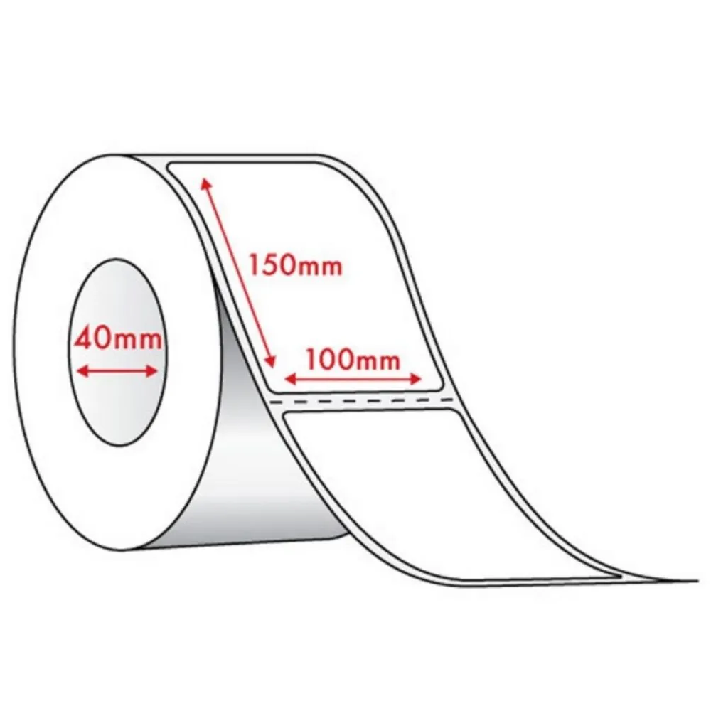 Bobina de Etiqueta Couche Para E-Commerce Serrilha 100mmX150mm 200 Etiquetas RL Nac