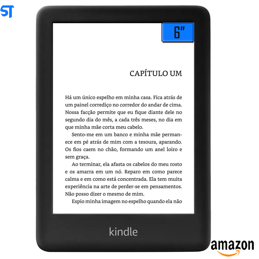 Kindle 10a. Geração Tela de 6,8” Com Bateria de Longa Duração - Cor Preta