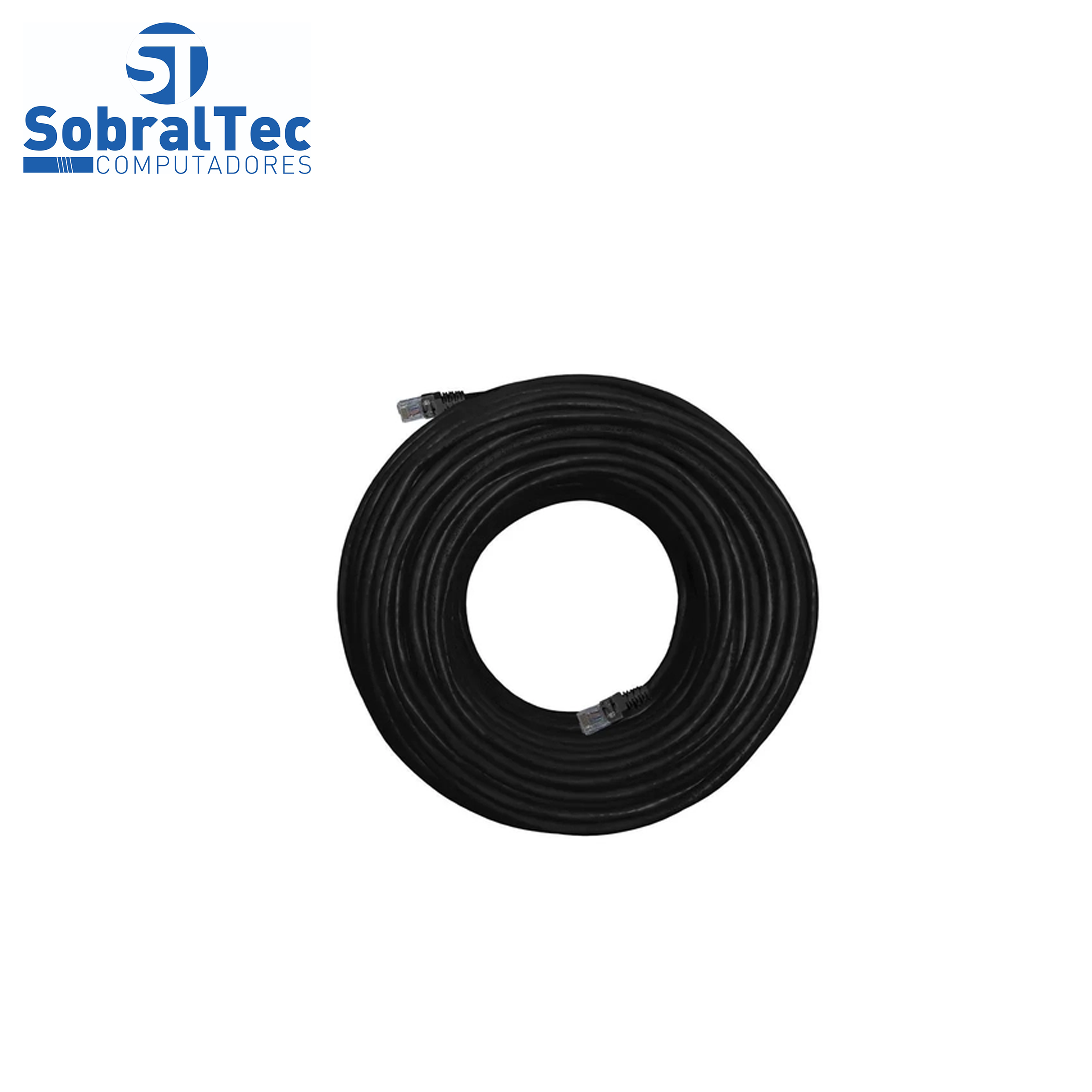 Cabo de Rede 20 Metros Mk2 Tecno 23AWG UTP Categoria 5E Preto 20Mt