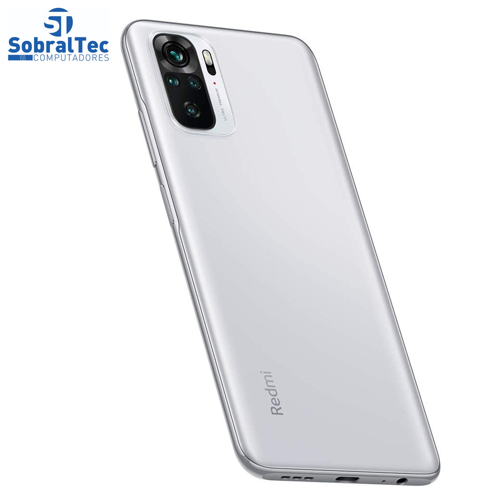Smartphone Xiaomi Redmi Note 10 Versão Global 64Gb 4Gb Ram Pebble Branco Quad Câmera Traseira  48 Mpx