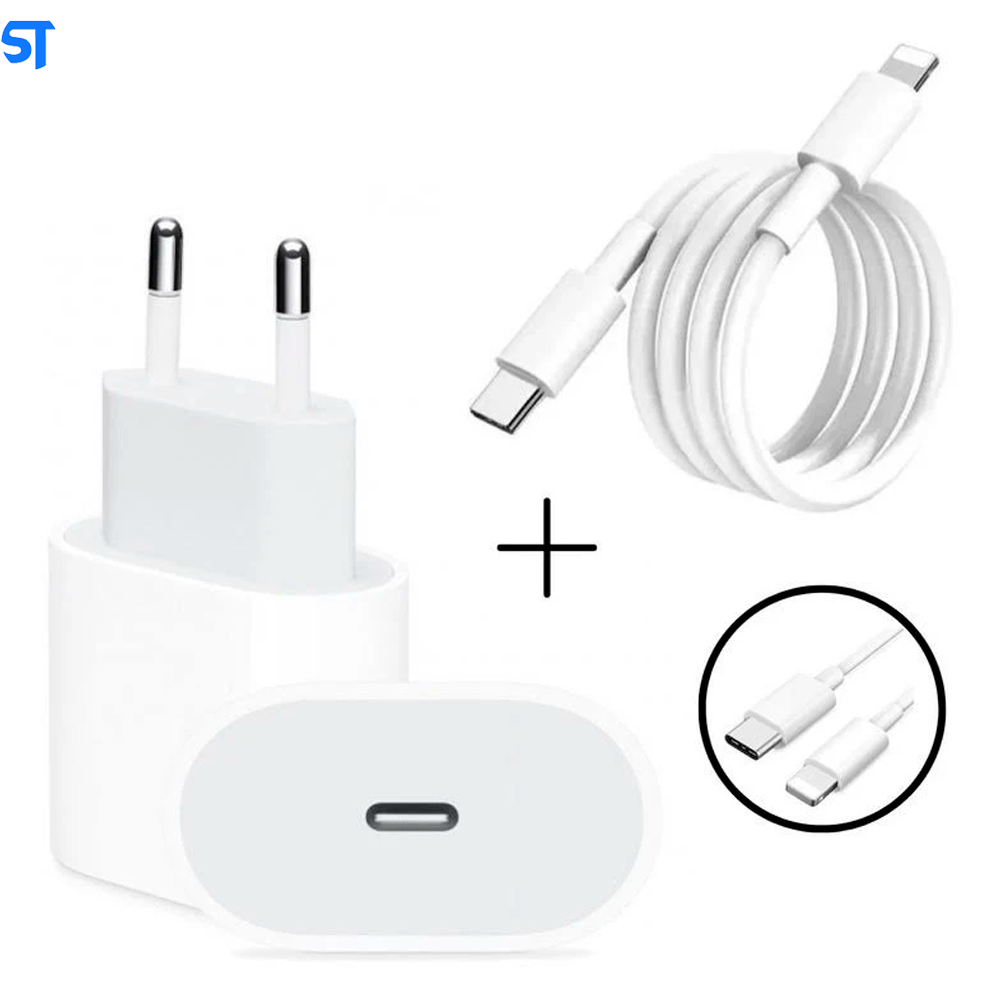 Carregador De iPhone Tipo C Lightning 20W Para iPhone Pro/Max Com Cabo