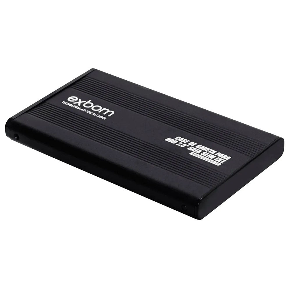 Case de Gaveta Usb 2.0 para Hd 2.5" Sata Slim Externo Blister Exbom CGHD-10