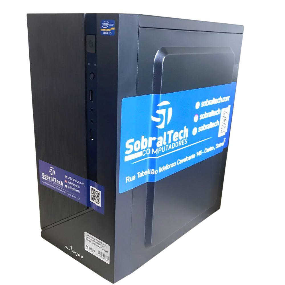 Computador Core I5 3470, Memória Ram 8GB, SSD 240GB, Gabinete ATX Joyas