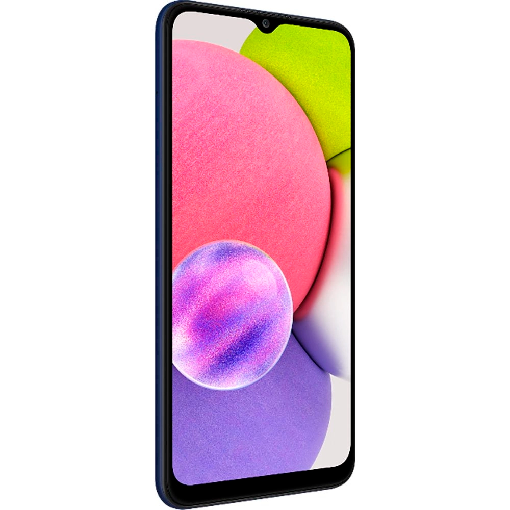 Smartphone Samsung Galaxy A03s 64GB Azul 4G - 4GB RAM Tela 6,5” Câm. Tripla + Selfie 5MP