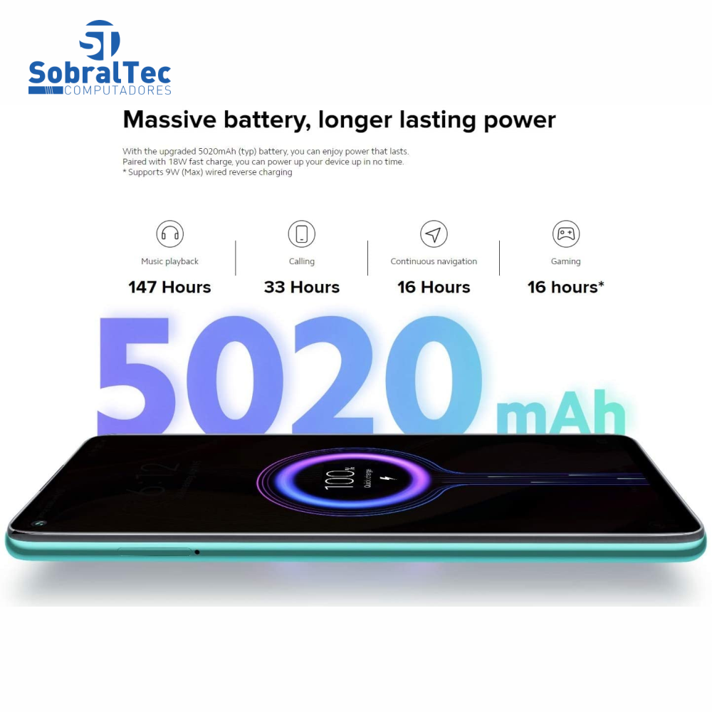 Smartphone Xiaomi Redmi Note 9 64GB 3GB RAM - Versão Global - Polar White