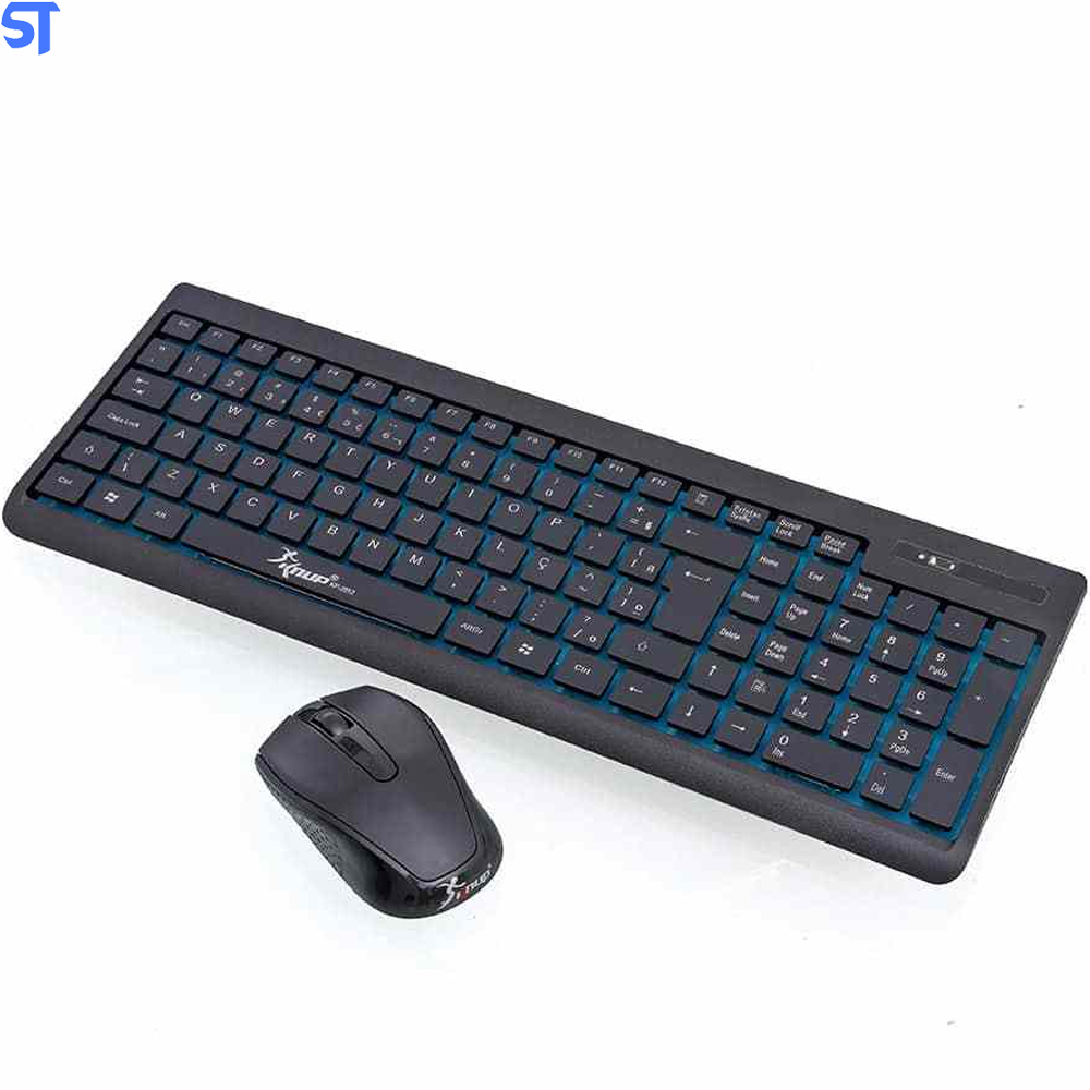 Kit Teclado e Mouse Wireless 2.4 Ghz  Kp-2012  Knup