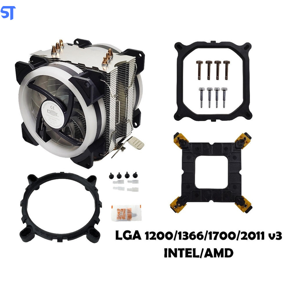 Cooler Gamer Para Processador Dupla Fan LED/Dissipador DX-9107D