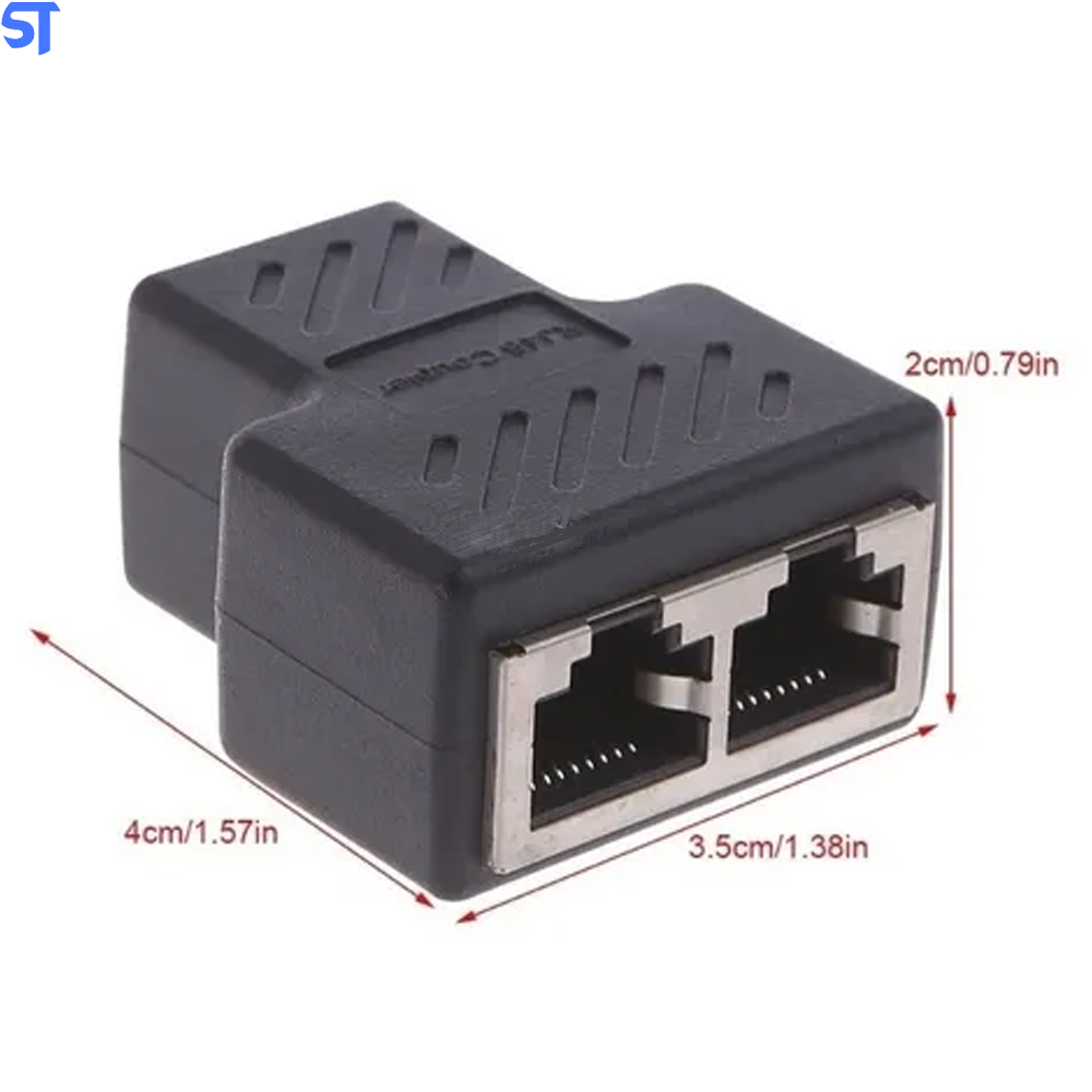 Adaptador Duplicador Para Cabo De Rede Rj45 3 Entradas Fêmeas