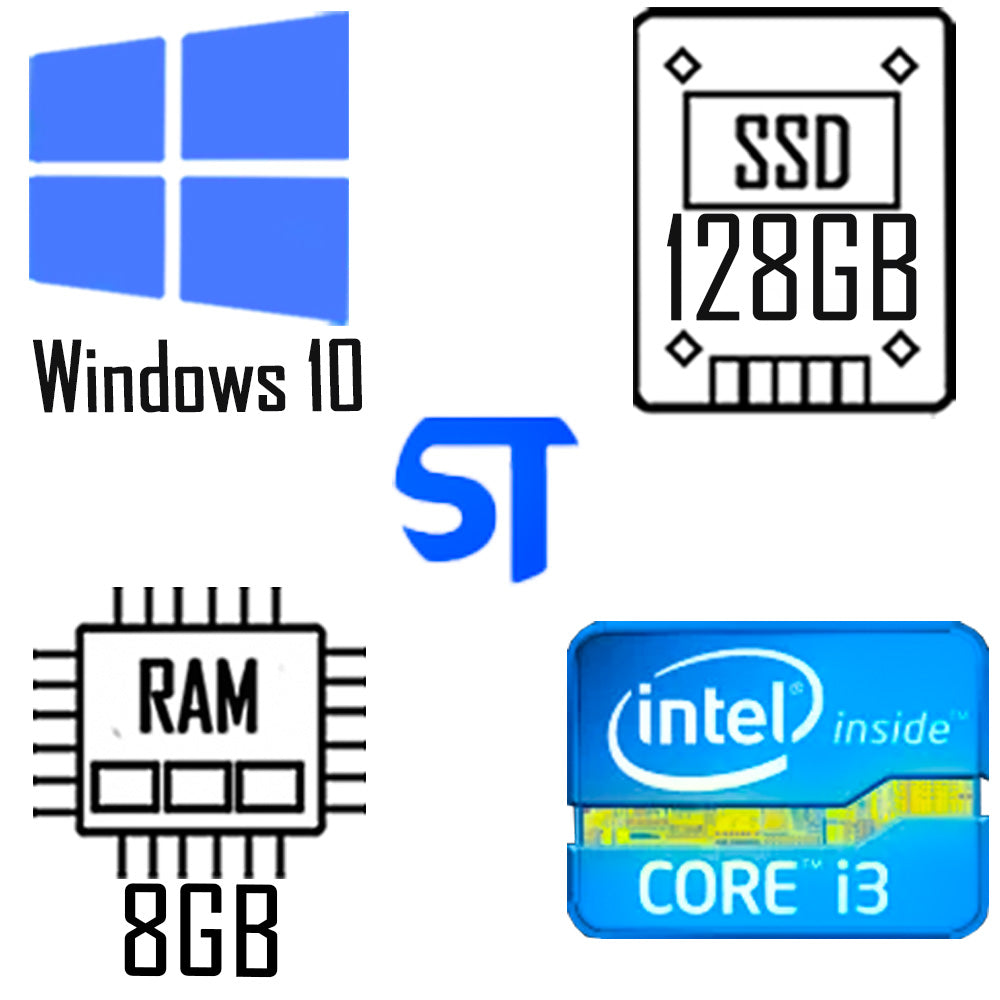 Computador Core i3-2130 - HD SSD Netac 128 GB - Memória 8GB - Gab MT-25V2BK- Windows 10