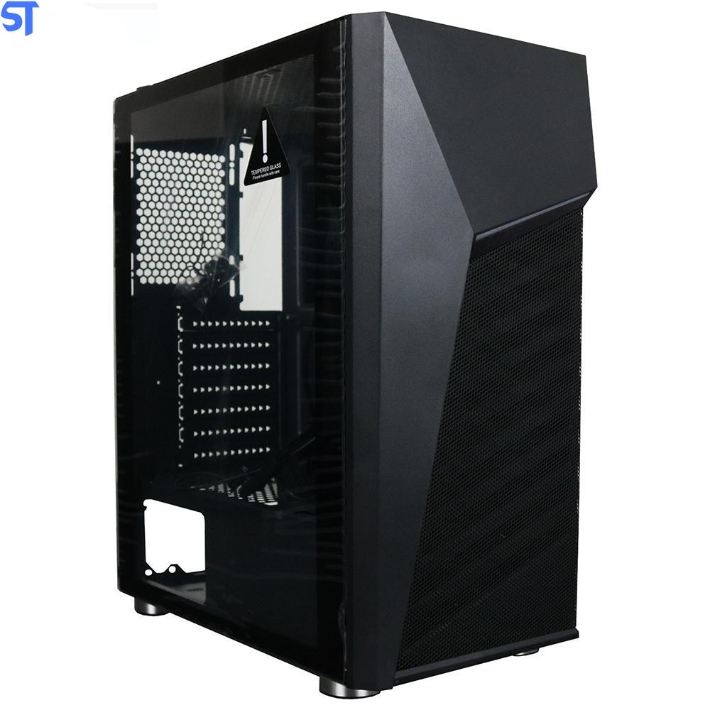 Gabinete Gamer Bg-020 Preto Bluecase - Sem Fonte / Led Rgb / Usb 3.0