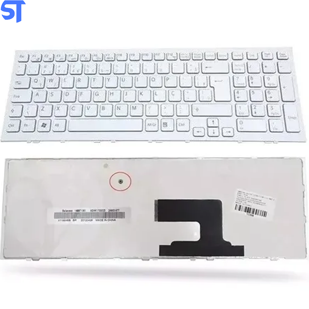 Teclado Notebook Compativel Com Sony Vpc-Eh / Aehk1600020 - White -Br - Frame