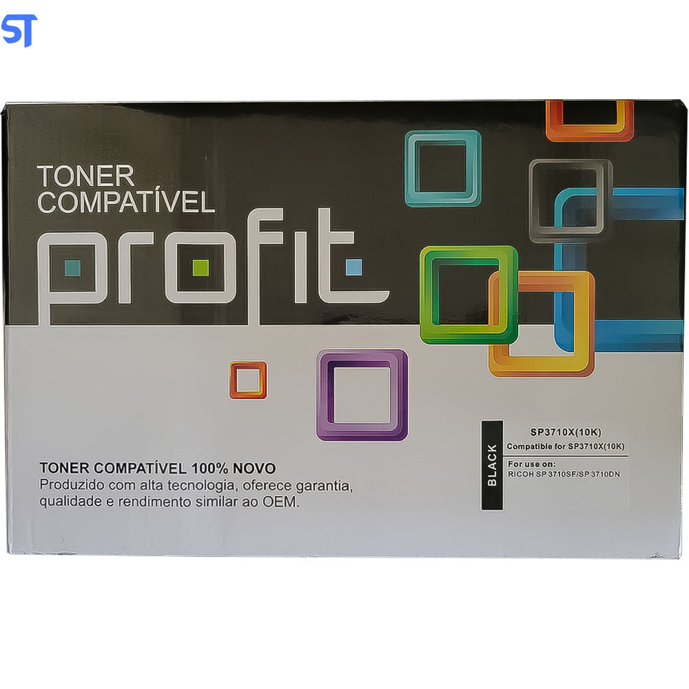 Toner Compatível Ricoh Black Sp3710 Sp 3710dn Sp 3710sf Sp3710 7k Profit
