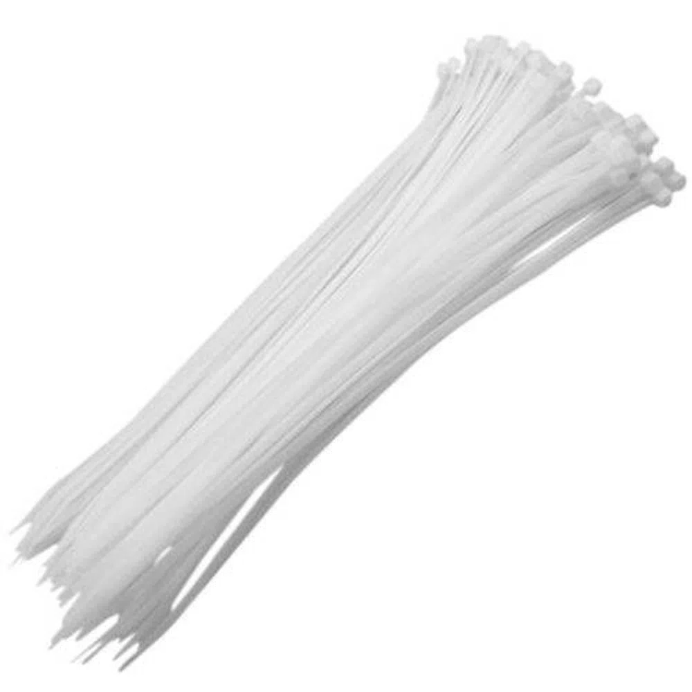 Abraçadeira Enforca Gato de Nylon 20cm X 2,5mm 100PCS - Branca