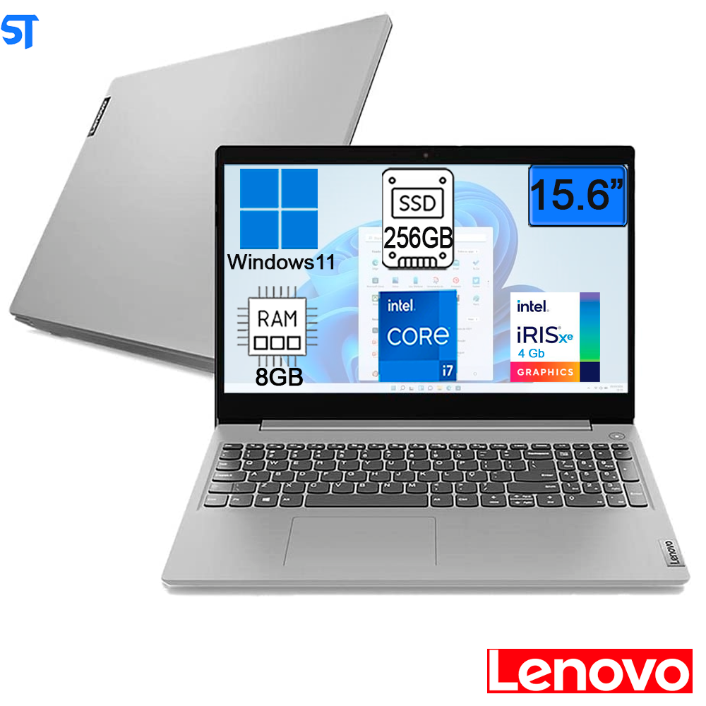 Notebook Lenovo IdeaPad Core i7-1165G7 - Ram 8GB -256GB SSD- Placa de Vídeo Intel Iris® Xe Windows 11 15.6