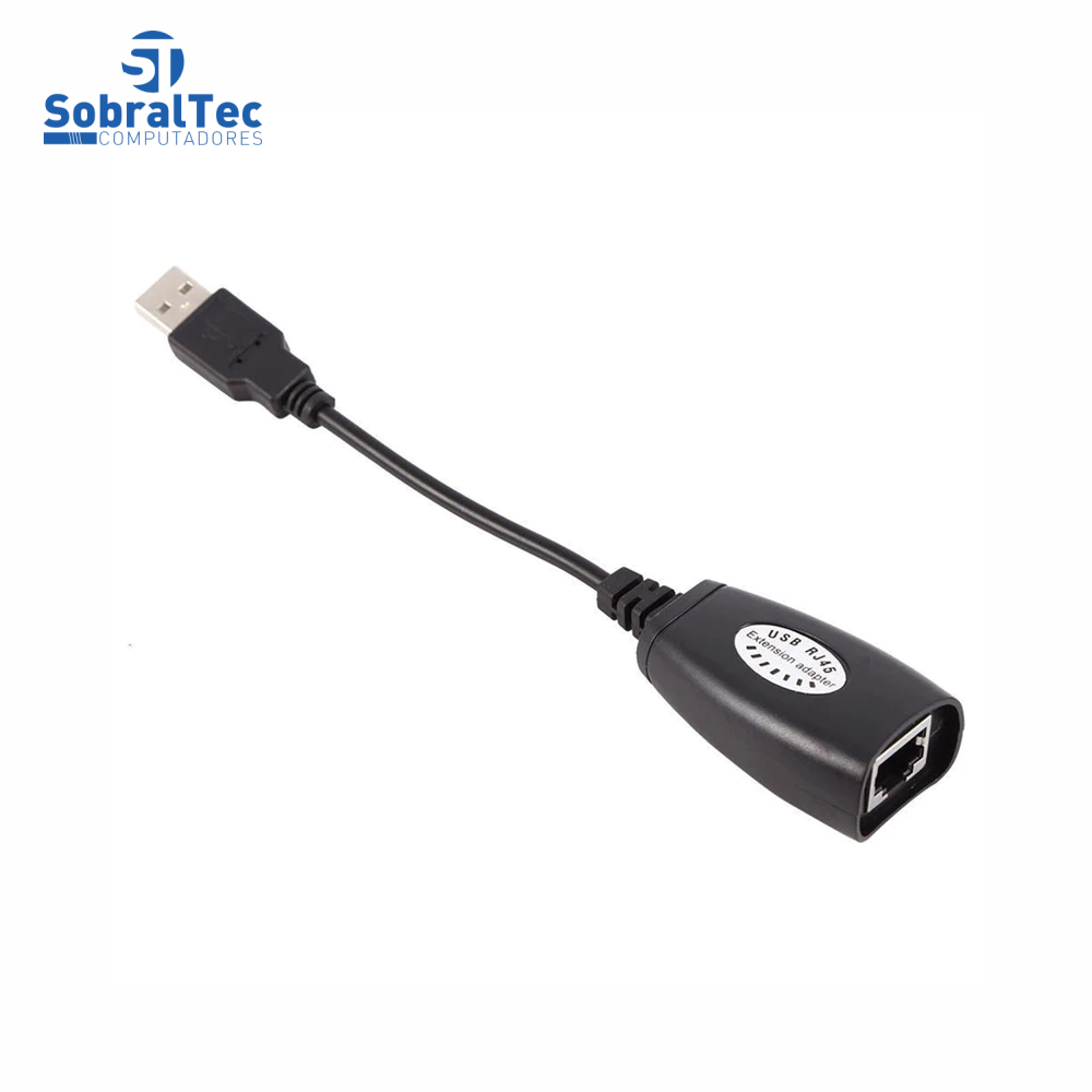 Adaptador Extensor Usb Via Rj45 Cabo De Rede Cat5 Cat5e Cat6 Até 45 Metros Kebidu E-07-04