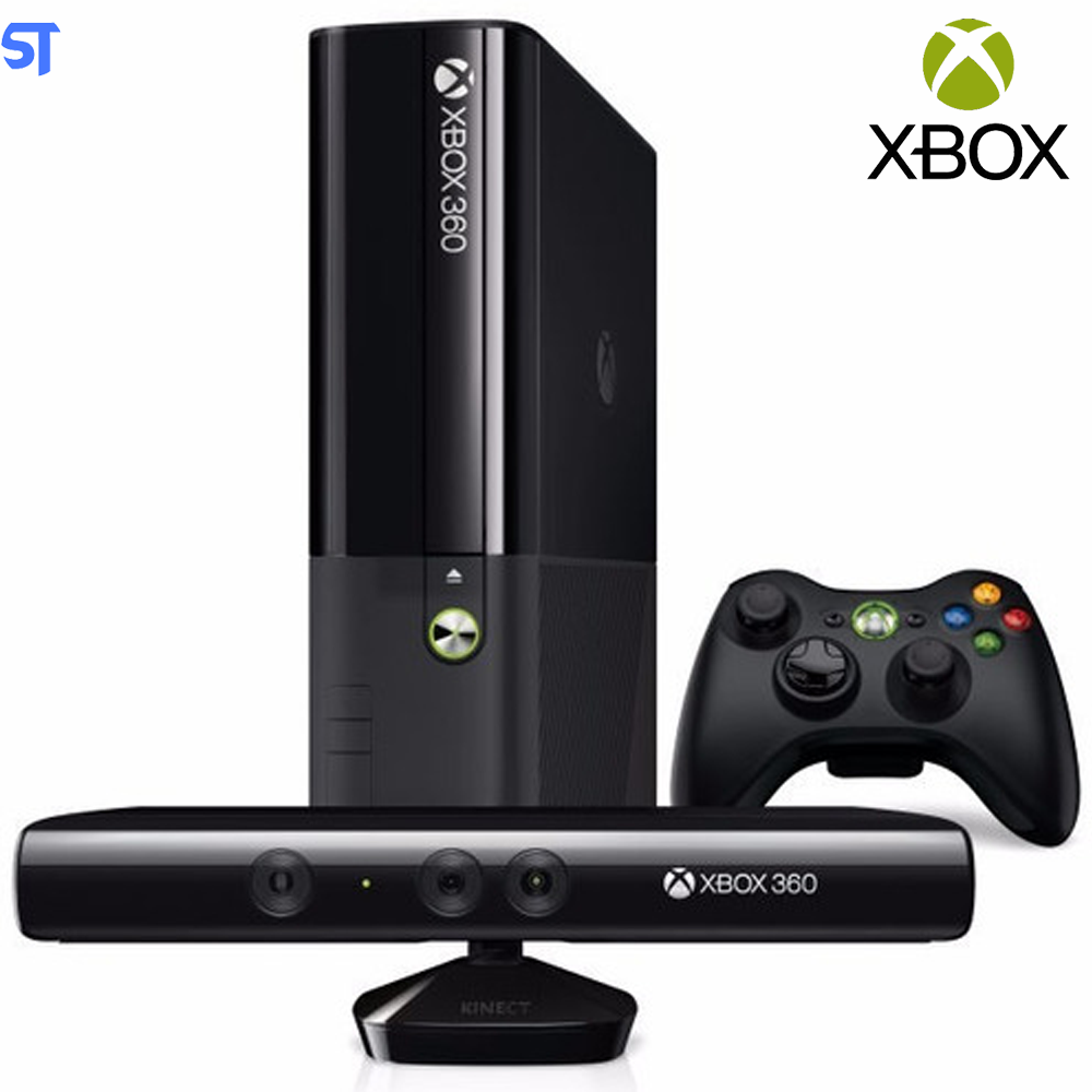 Console XBox 360 Slim HD 320GB Com 1 Controle e Kinect Desbloqueado Semi Novo + 2 Jogos
