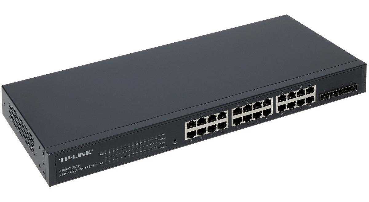 Switch Gigabit 24 Portas Tp-Link Hub T1600G-28ts TL-SG2424- 4 Slots 56gbps