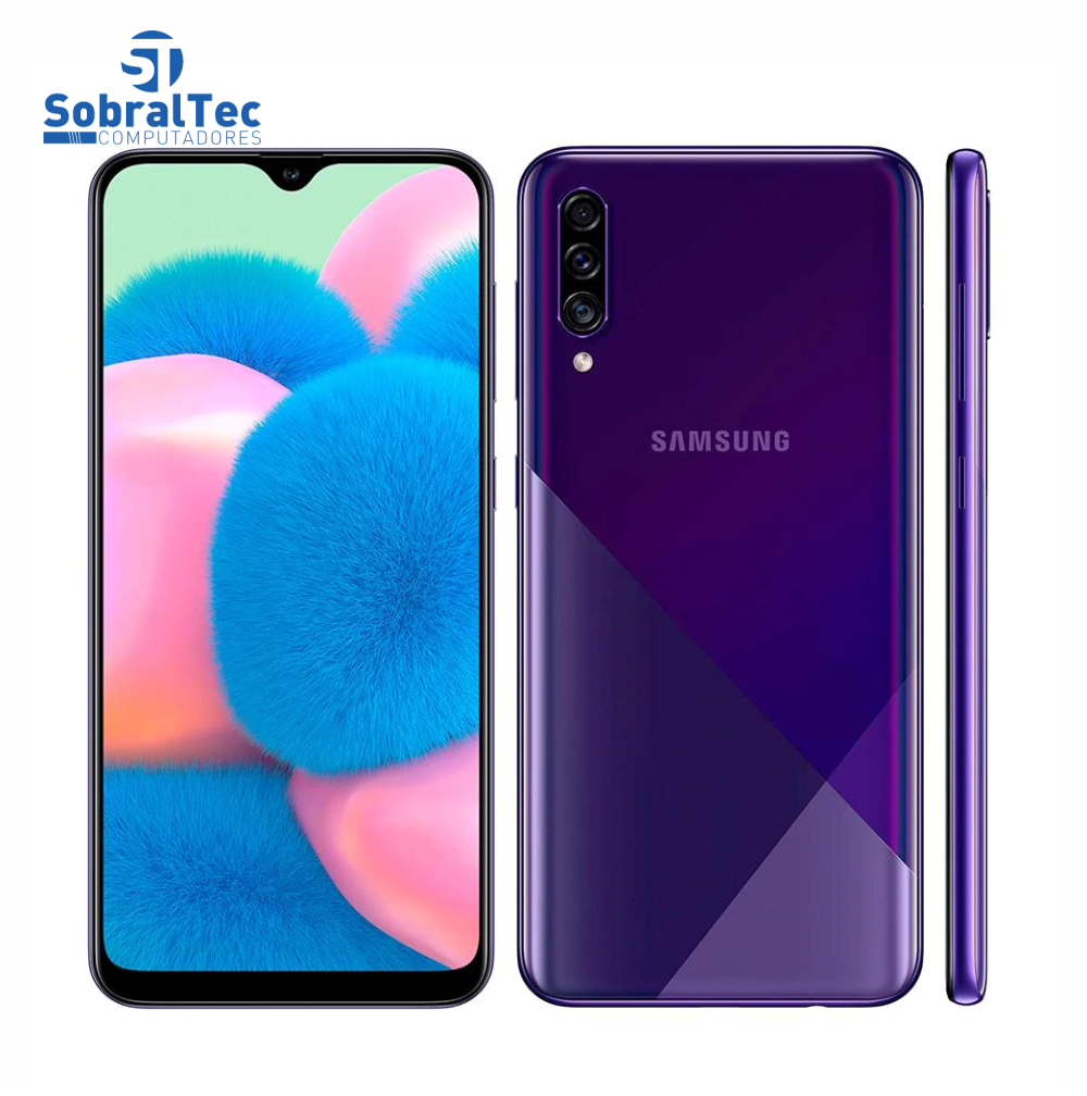 Smartphone Samsung Galaxy A30s Violeta 64GB 4GB RAM Tela Infinita De 6.4" Câmera Traseira Tripla Leitor Digital