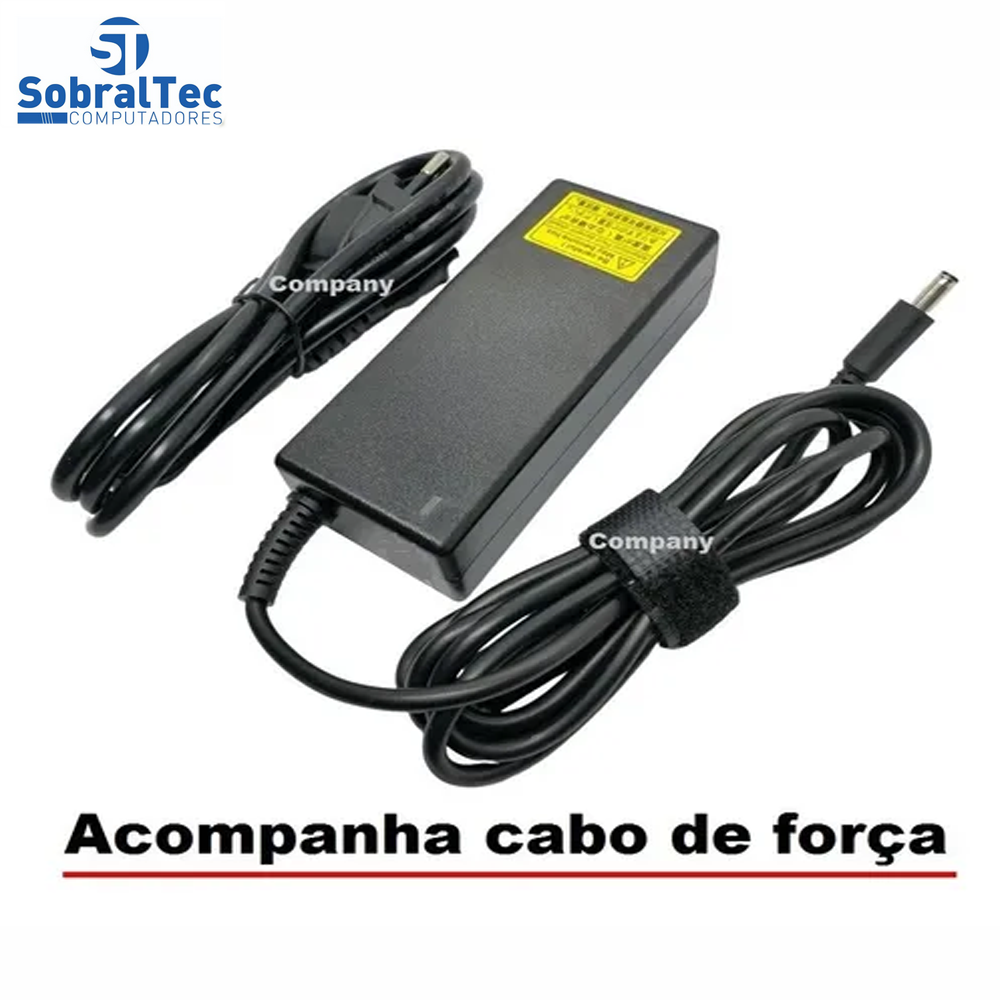 Fonte Para Notebook Dell Inspiron, Xps 65W 19.5v 3.34A  4.5mm x 3.0mm 11 13 14 15 3000 5000 7000 Series