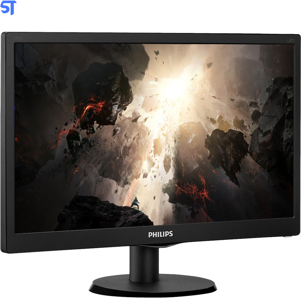 Monitor LED 18,5" Philips V Line  HDMI e Vga Widescreen 193V5LHSB2 Preto