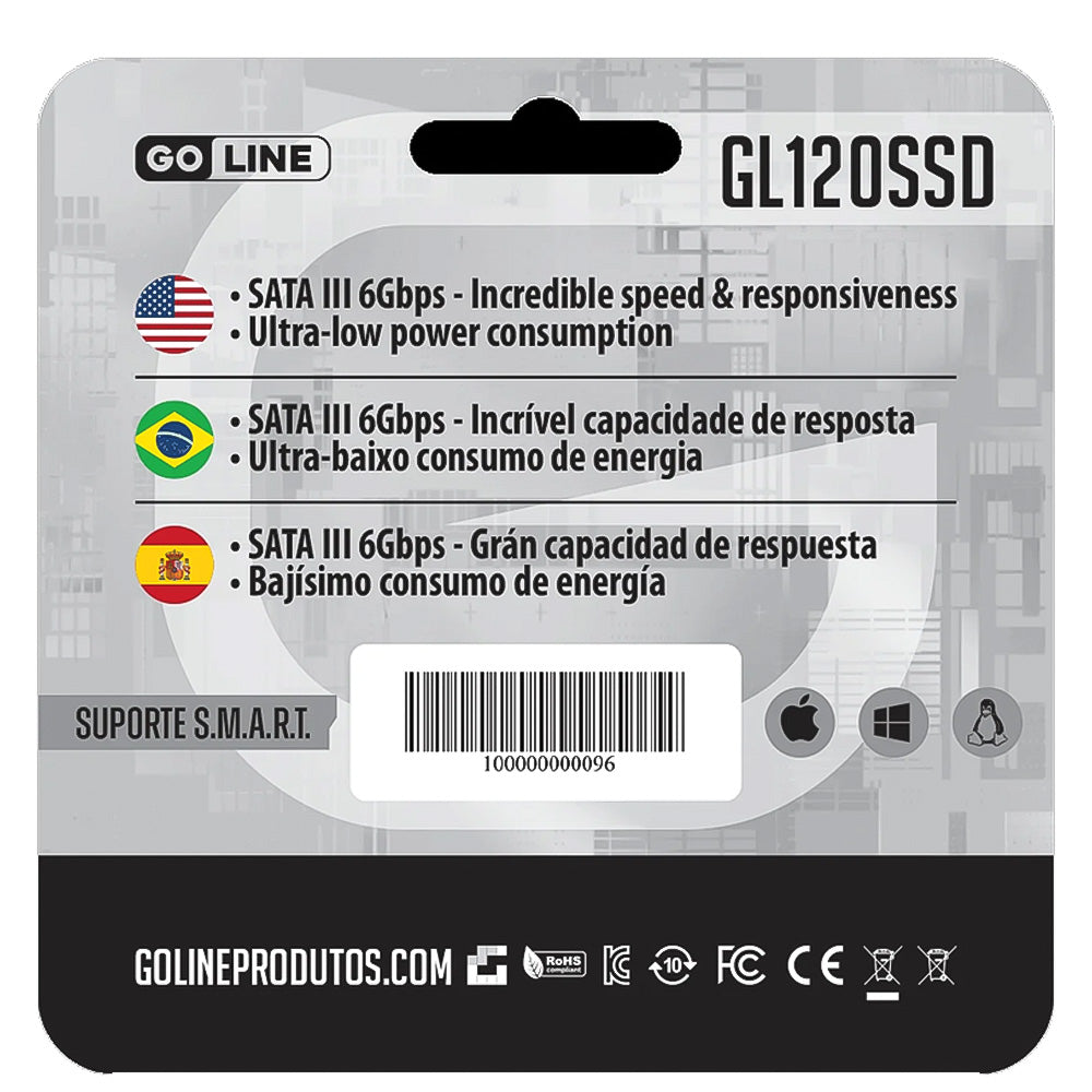 SSD Goline 120GB  Preto  SATA 3.0  2.5