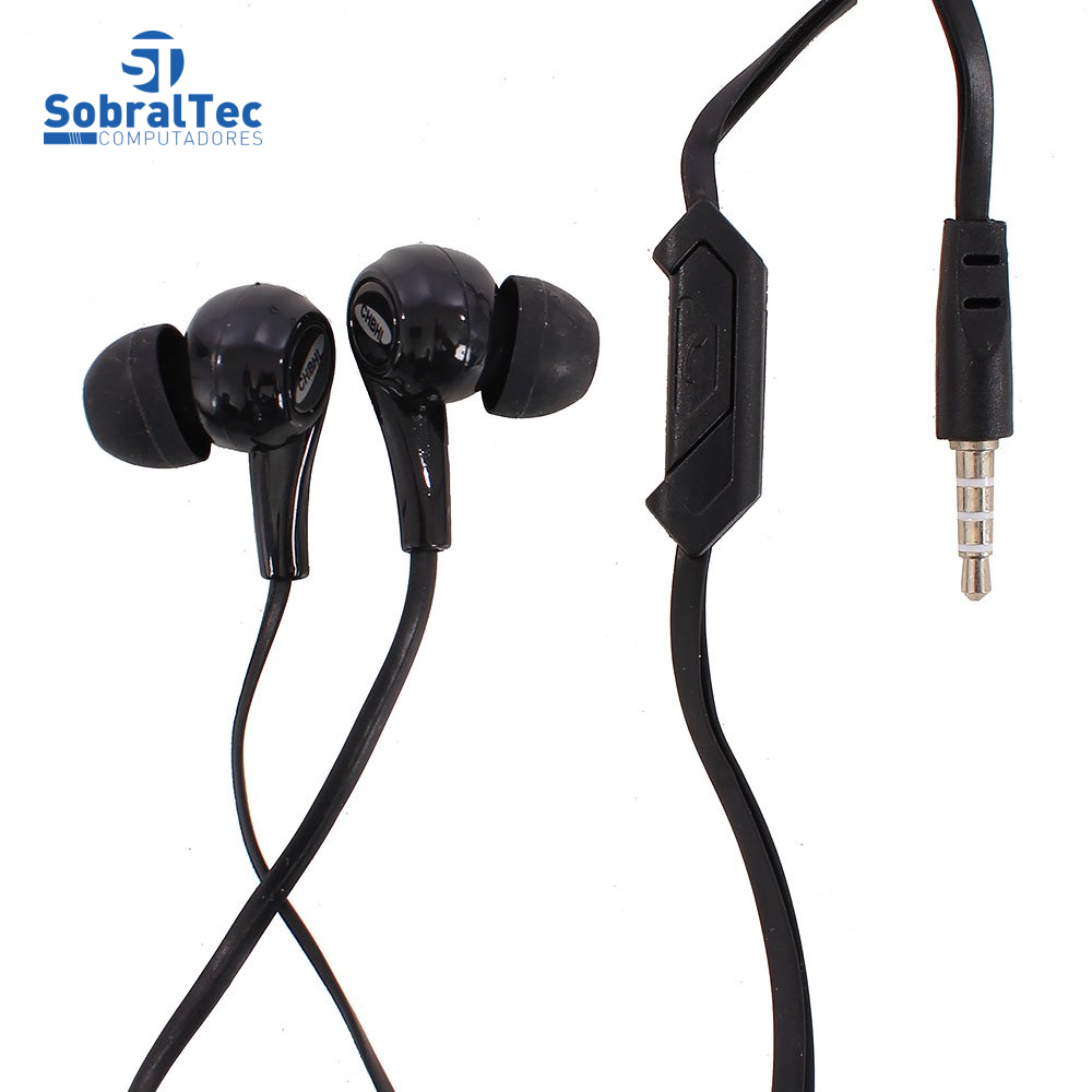 Fone De Ouvido Intra-Auricular Controle De Volume Microfone Stereo Earphones CHBHL HB-70