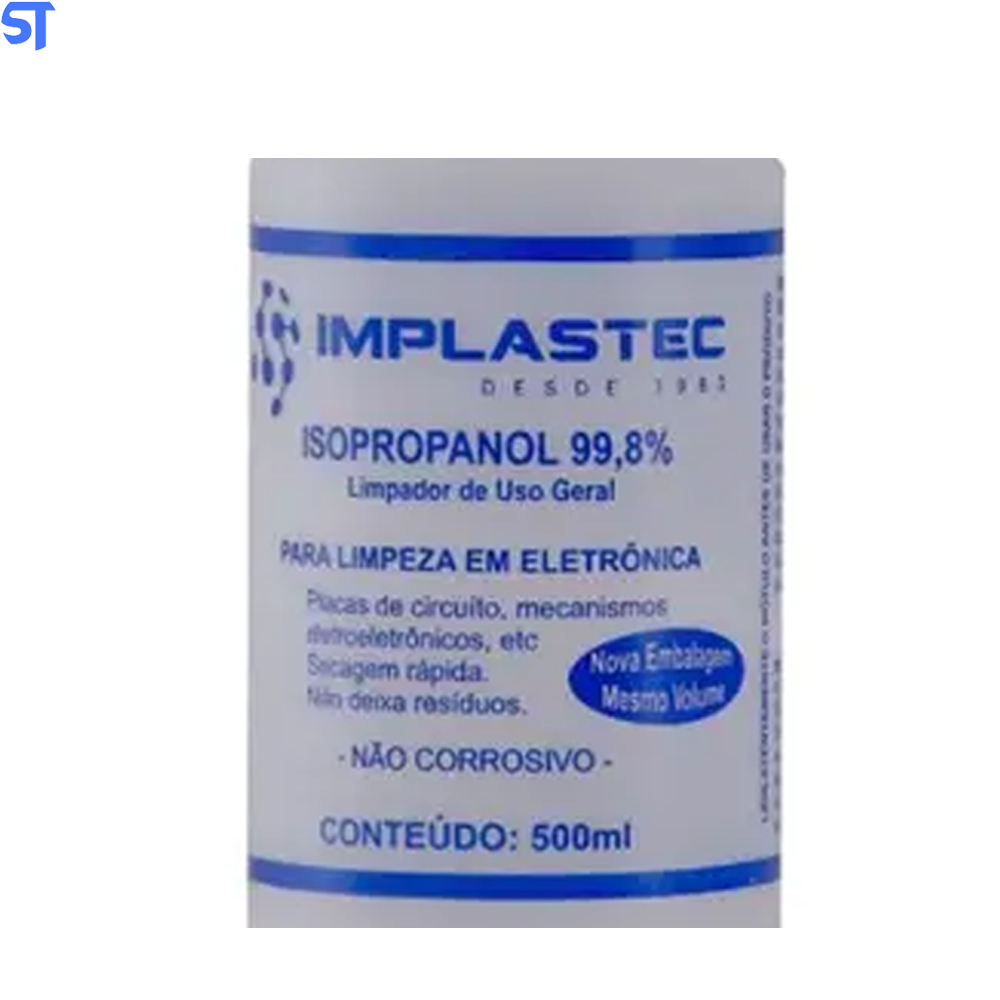 Álcool Isopropílico 99,8% Isopropanol Garrafa 500m Emplaste