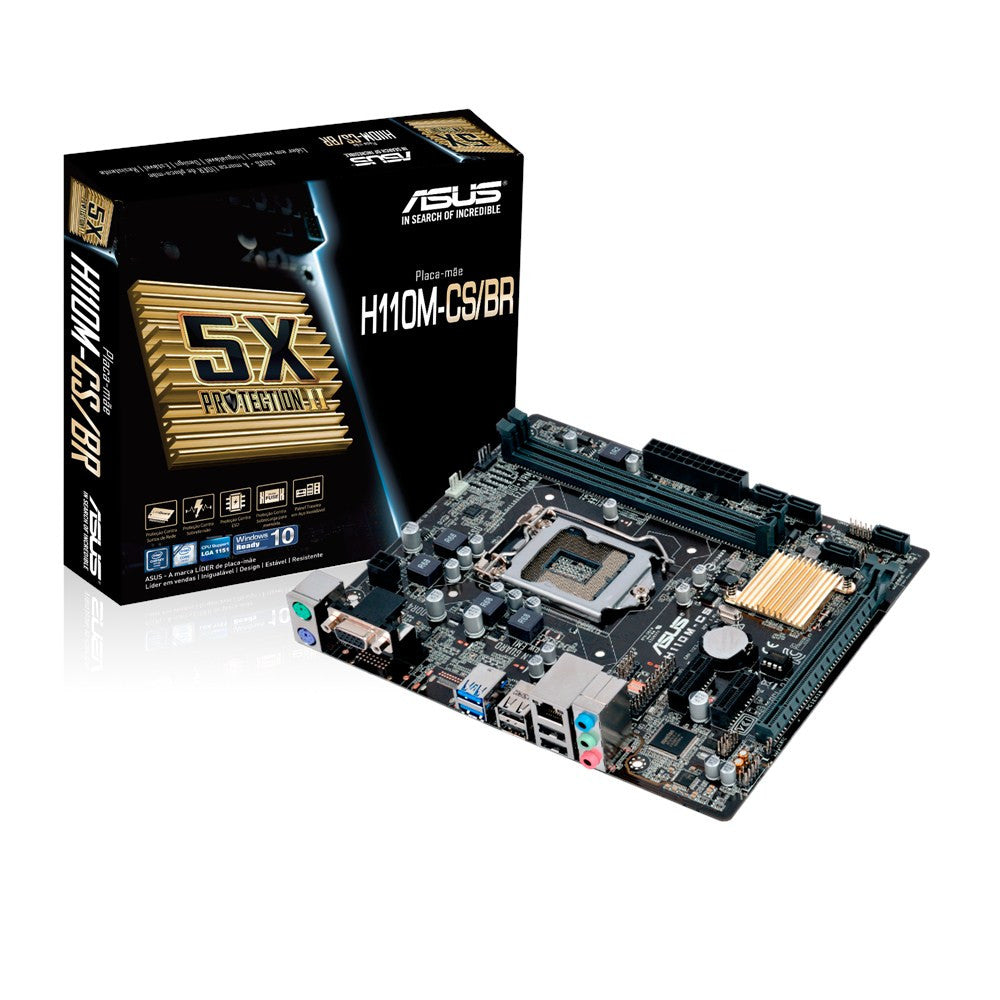 Placa Mãe Asus Ddr4 Soket 1151 Intel H110M-Cs/Br