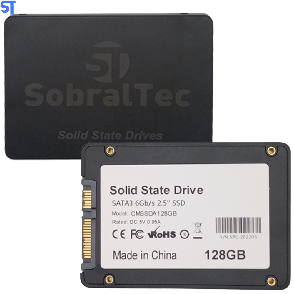 HD SSD SobralTec 128Gb 2.5 Sata3 Leitura 280Mb/s Escrita 270Mb/s
