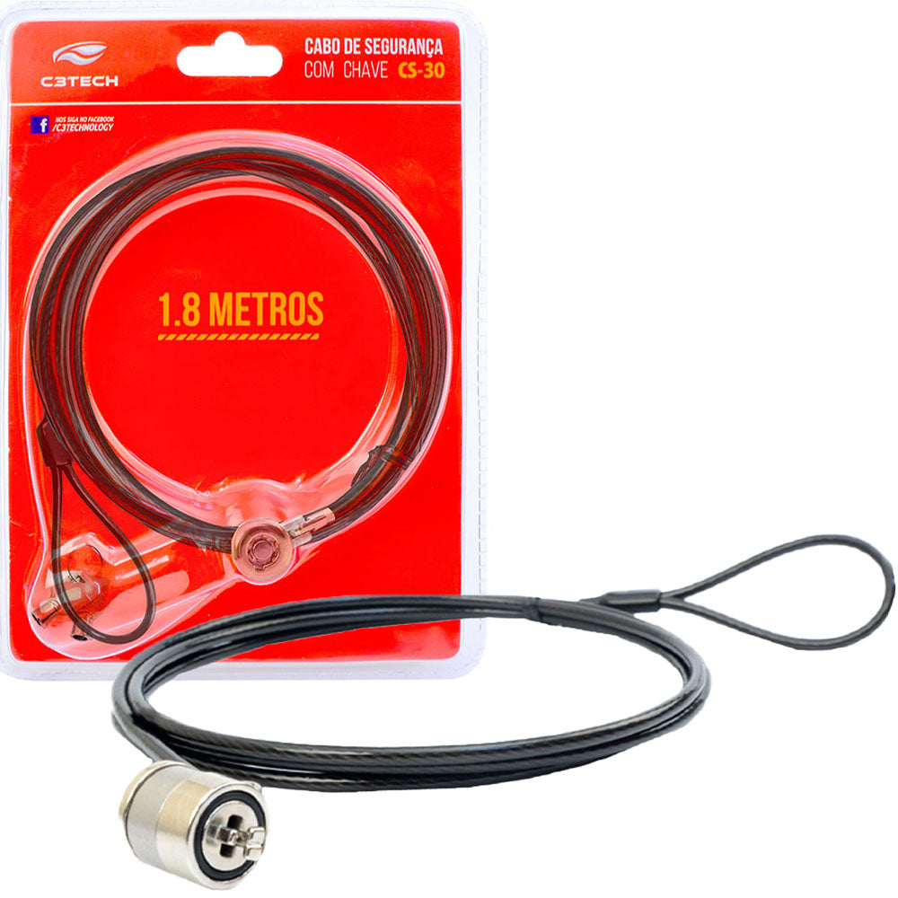 Cabo de Segurança Com Senha Para Notebook CS-10 C3Tech