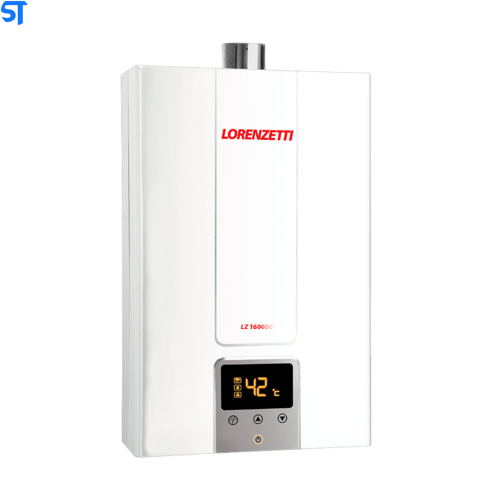 Aquecedor de Água a Gás LZ 1600DE Digital Lorenzetti 15 Litros /Minuto,  Inox
