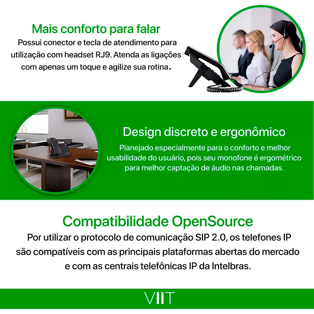 Telefone Voip Ip Tip125i Intelbras Poe Sip 2.0 Audio HD Tela