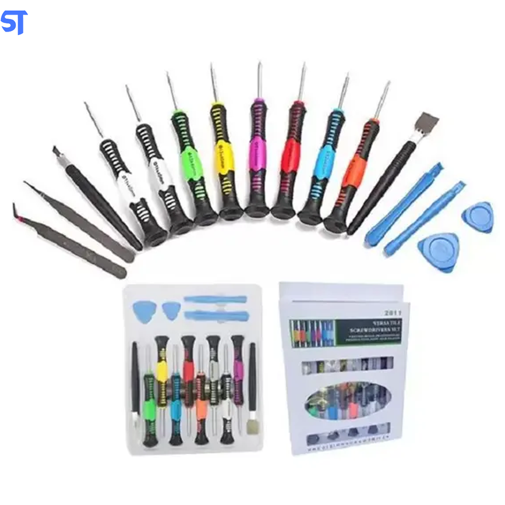 Kit de Chaves Versátil Com Chaves, Palheta, Mini Espatula, Mini Gilete Colorido - 2811