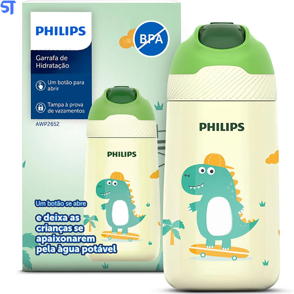 Garrafa Térmica Infantil Philips Dinossauro 350ml AWP2652GY