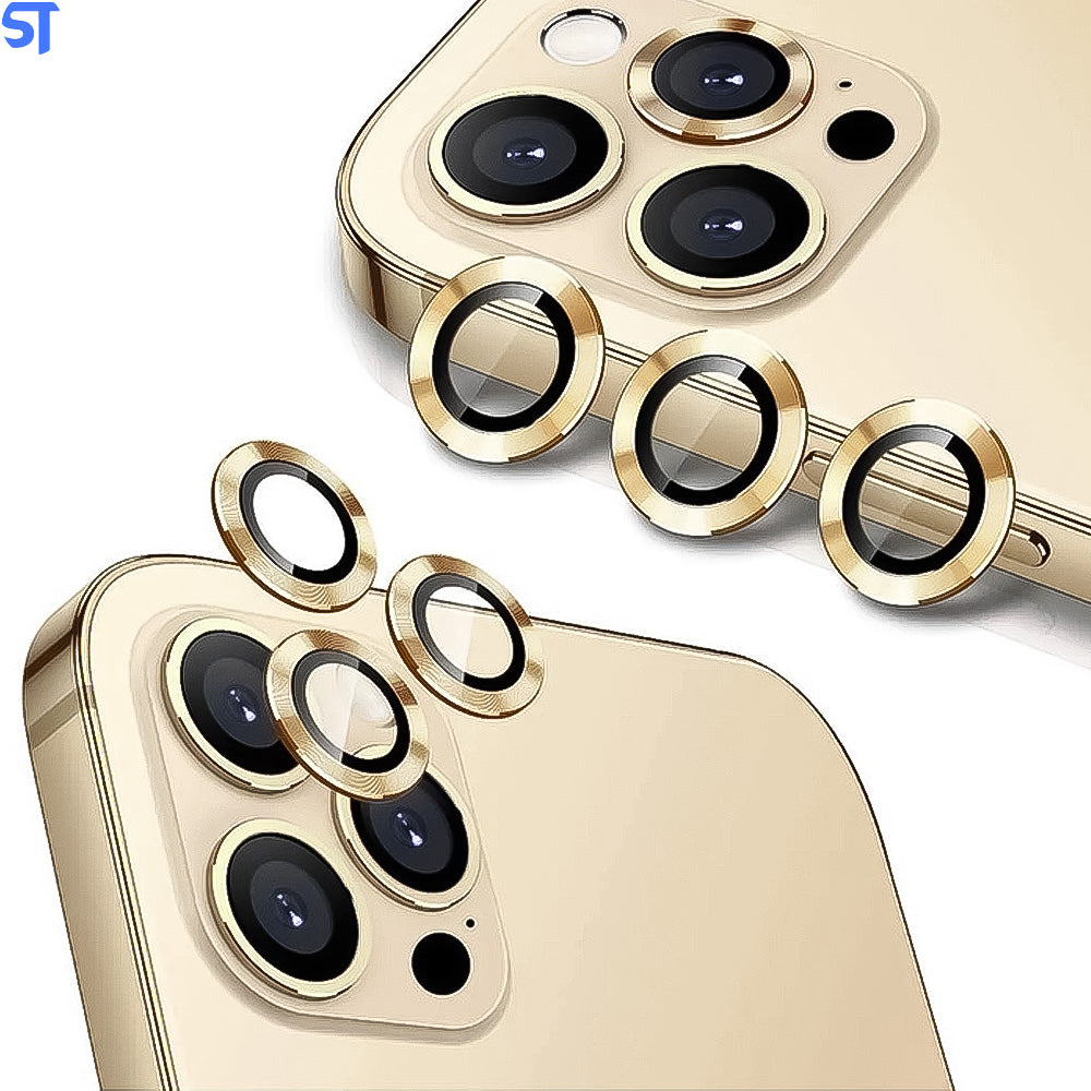Vidro Protetor de Lente de Câmera Para Iphone 14 Pro Max Gold