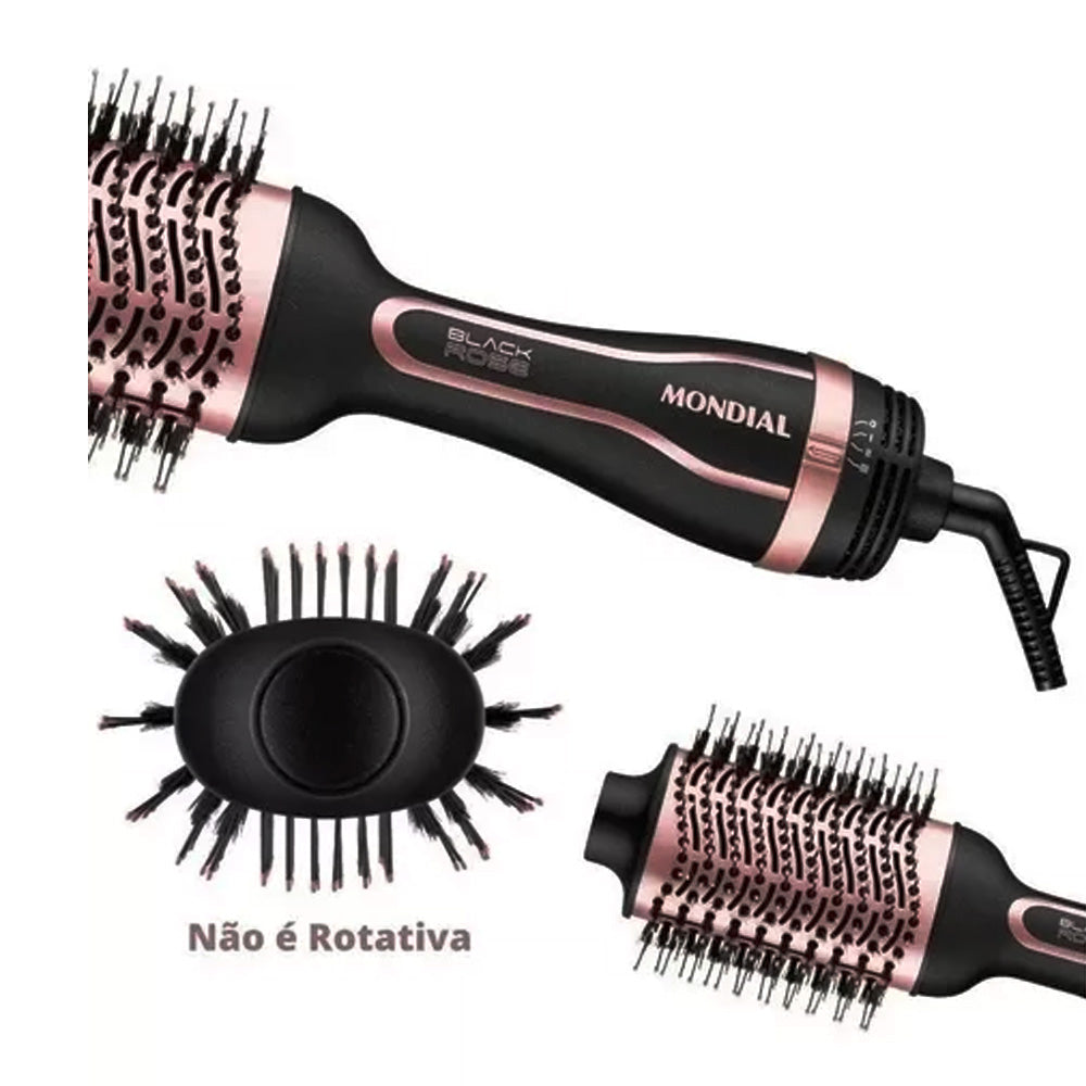 Escova Secadora Grey Rose Keratin Mondial ES-11 Bivolt