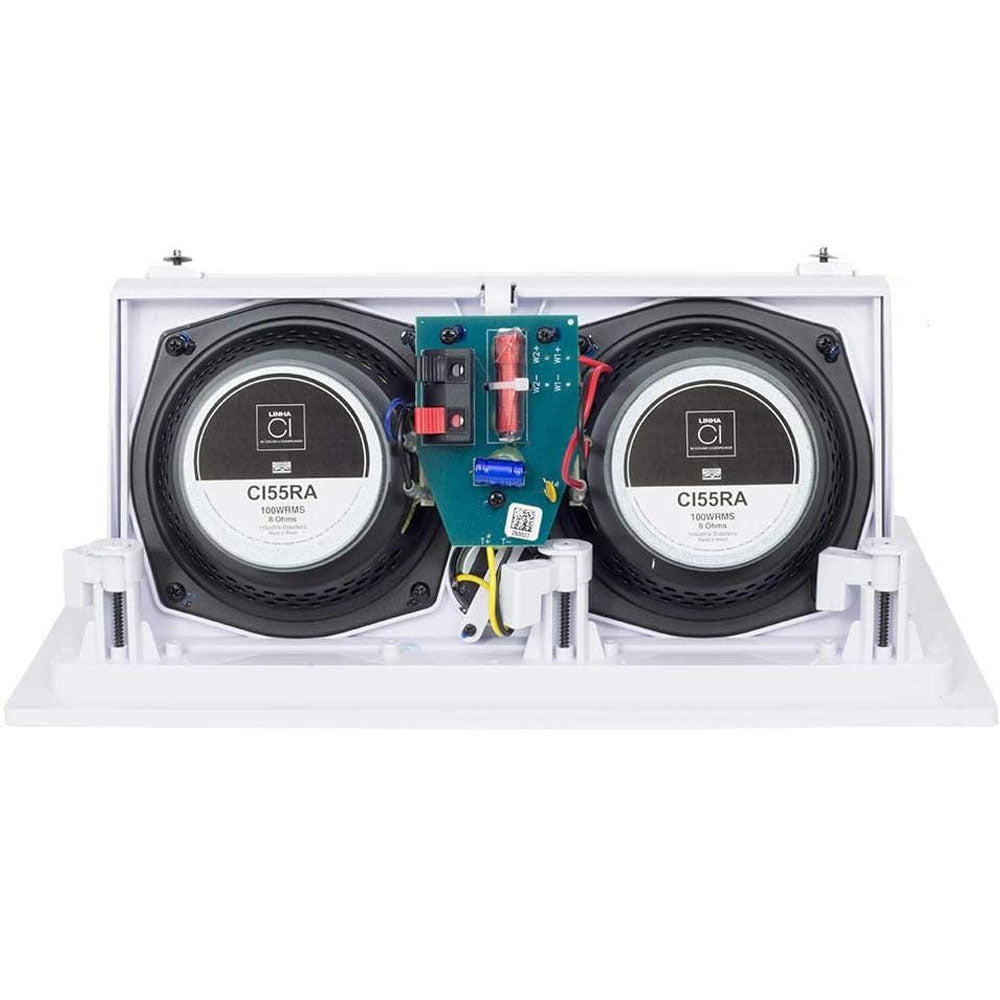 Caixa de Som Arandela Jbl Ci55ra Angulada Retangular de Embutir Branca 2 Vias - 100 Watts Rms