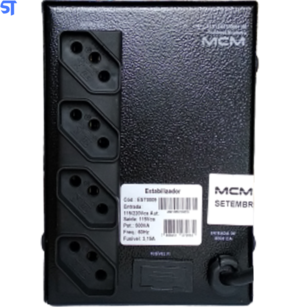 Estabilizador 500VA MCM Save Pro Bivolt/115V - Preto
